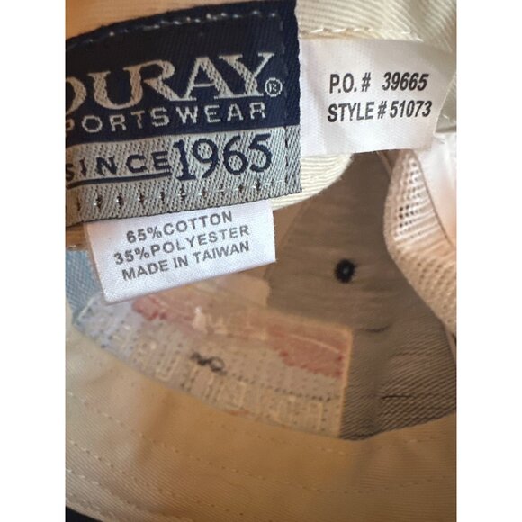 Adventures On The Gorge Snapback Hat Navy & Tan By Ouray Sportswear - Picture 5 of 5